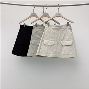 Pocket Skirt (Cream/Khaki/Black) (S/M)(will ship within 1~2 weeks)