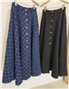 Denim Skirt (Blue/Black) (will ship within 1~2 weeks)