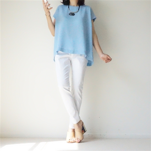 SkyBlue Boxy Blouse
