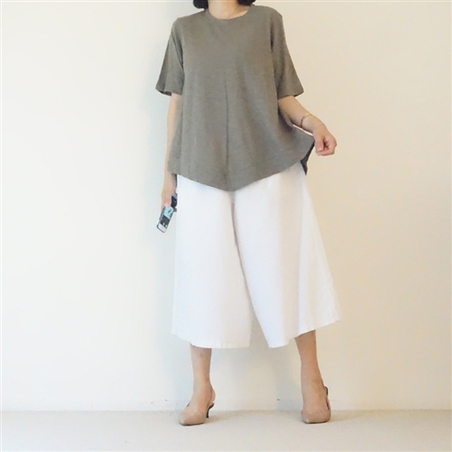 Khaki Unbalanced Loose T
