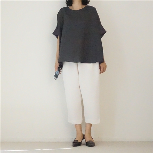Charcoal Silky Blouse