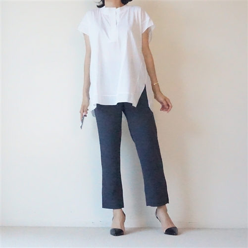 White Silket Top