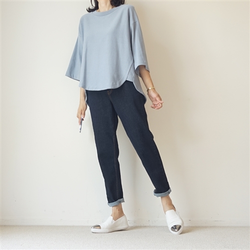 (2nd Reorder) SkyBlue Unique Side Detail Black Label Top