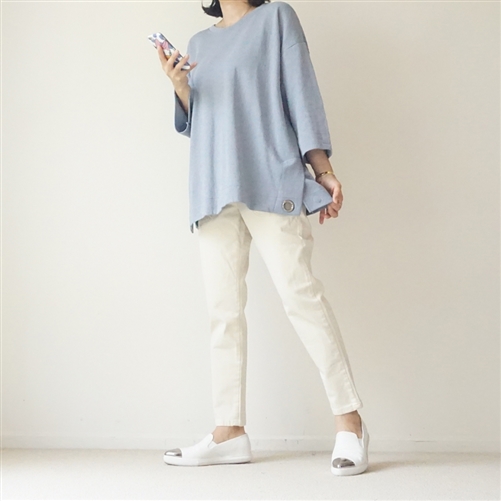 SkyBlue Eyelet T