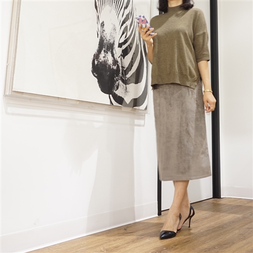 Khaki Brown Turtle Knit