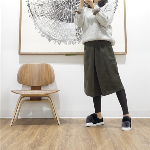 (2nd Reorder) GrayIvory Belt Sleeve Knit