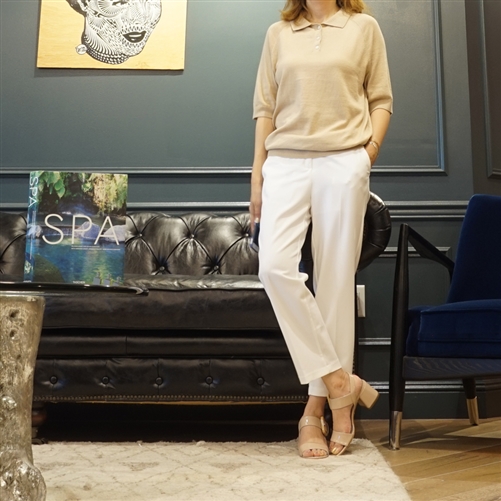 (Best; 3r Reorder) Beige Clean Collar Knit