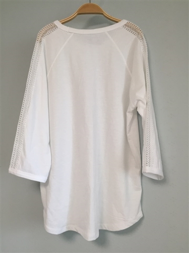 (Best; 2nd Reorder) White Arm Lace T