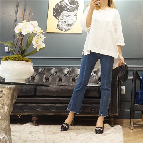 White Balma** Luxury Fabric Top