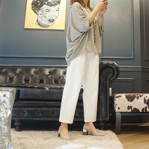 Beige Unique Back Poncho Top