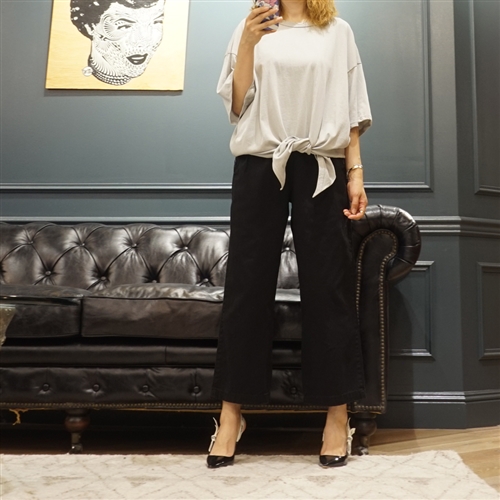 (Best; 2nd Reorder) Gray Front Tied Top