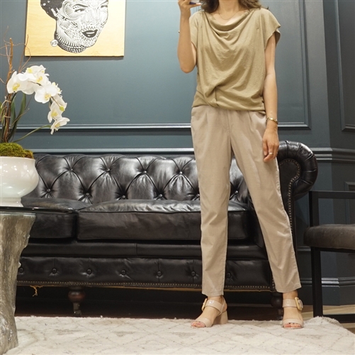 (Best; 2nd Reorder) Beige Unique Design Top