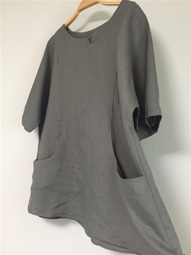 (Pre-Order) Khaki Linen Pocket Blouse