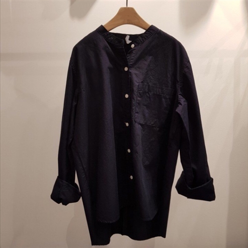 (Pre-Order) Clean China Collar Shirt (Ivory/Beige/Navy/Charcoal) (will ship within 1~2 weeks)