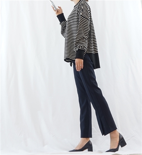 (Best; 3rd Reorder) Black Stripe Knit