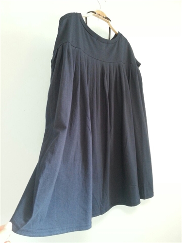 (Pre-Order) Navy Back Shirring Cool Top (will ship within 1~2 weeks)