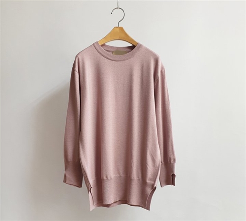 Vented Sleeves Knit (Ivory/Navy/SkyBlue/Pink/Yellow/Brick) (will ship within 1~2 weeks)