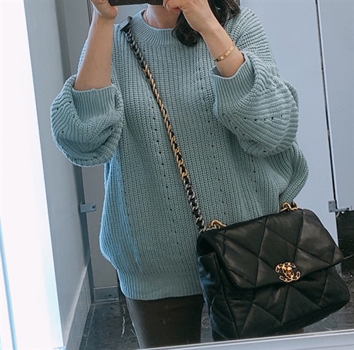 Cotton Round Knit (Mint/Ivory/Navy/Pink) (will ship within 1~2 weeks)