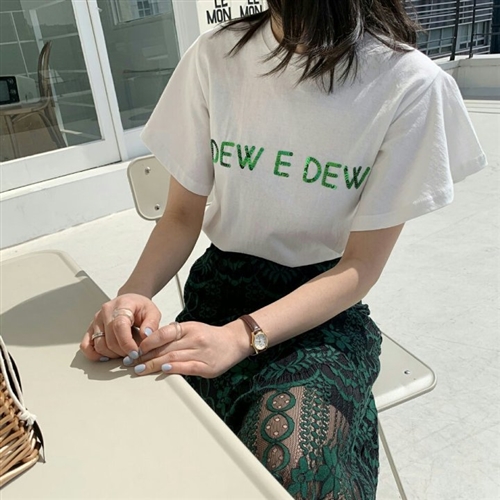Spangle Top (Ivory/Green) (will ship within 1~2 weeks)