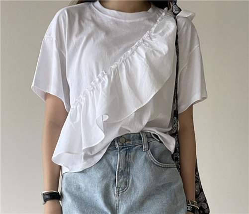 White Ruffle Top (will ship within 1~2 weeks)