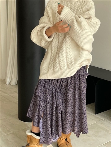 Ivory Luxury Wool 50 Cable Knkt (will ship within 1~2 weeks)