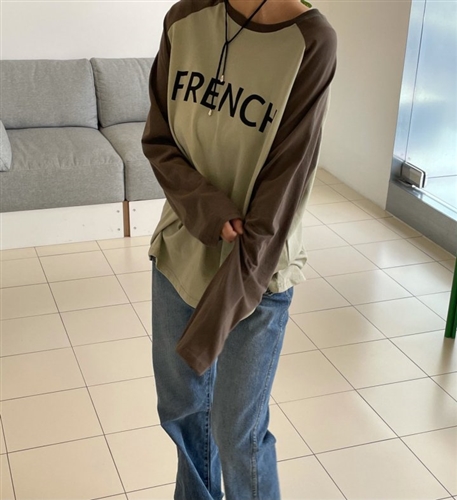 Khaki French Top (will ship within 1~2 weeks)