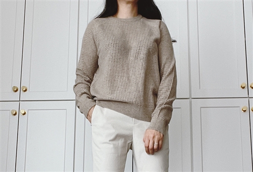 Brown Row Cashmere Merino Wool Knit (Very Soft) (Ivory/Beige/Brown/Gray) (will ship within 1~2 weeks)