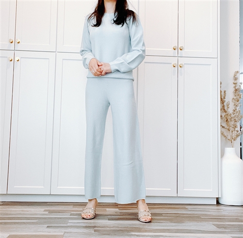 SkyBlue WholeGarment Cashmere Knit (will ship within 1~2 weeks)