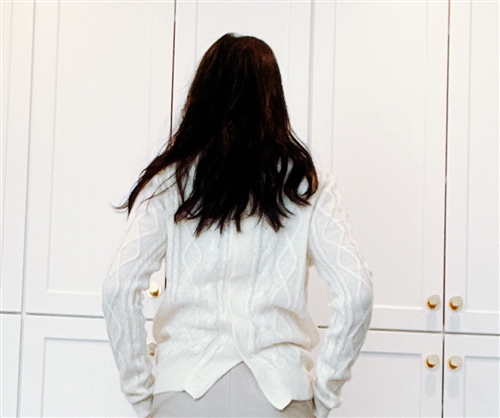 Ivory Row Alpaca Unique Back Knit (Very Soft) (Ivory/GrayBeige/Camel/Brown) (will ship within 1~2 weeks)