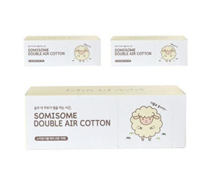 Somisome Double Air Round Cotton Pad 1Box 70ea