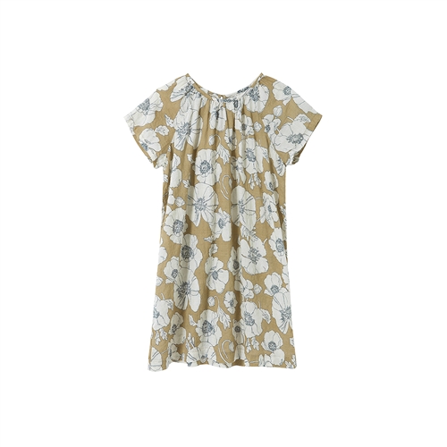 Olive Flower Dress (3T/4T)