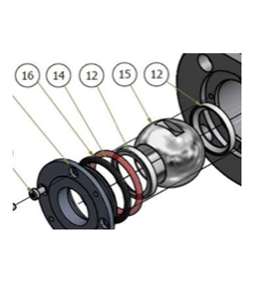 SEATS KIT - PEROLO DN40 ATCO BALL VALVE