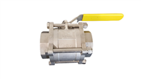 2" NPT INLINE BALL VALVE - 316SS - 3 PIECE