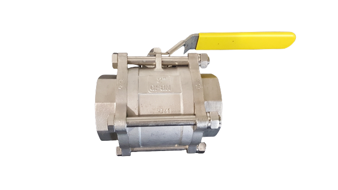 3" NPT INLINE BALL VALVE - 316SS - 3 PIECE