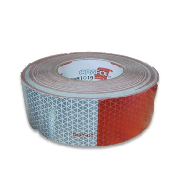 2" WHITE AND RED REFLECTIVE TAPE