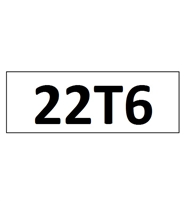 "22T6" DECAL - 4" LETTERS