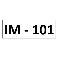 "IM 101" DECAL - 2" LETTERS