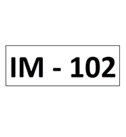 "IM 102" DECAL - 2" LETTERS