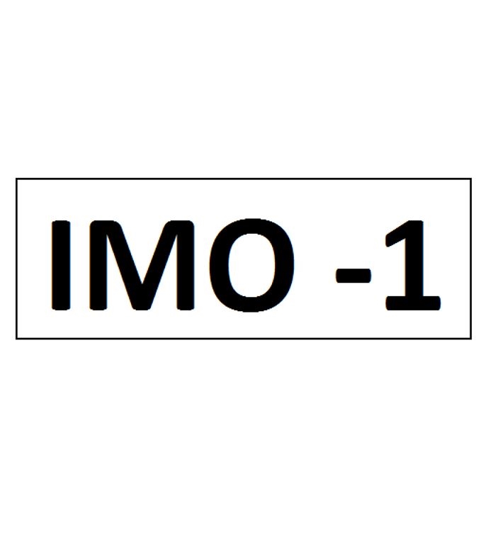 "IMO 1" DECAL - 2" LETTERS