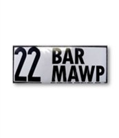 "22 BAR MAWP" DECAL - 2" LETTERS