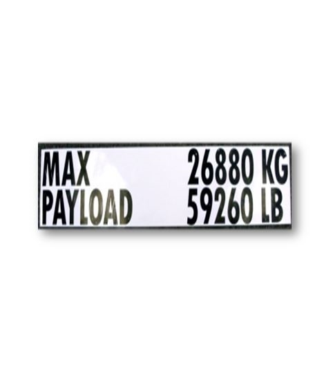 MAX PAYLOAD DECAL - CUSTOM - 2" LETTERS