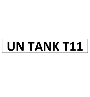 "UN TANK T11" DECAL - 2" LETTERS