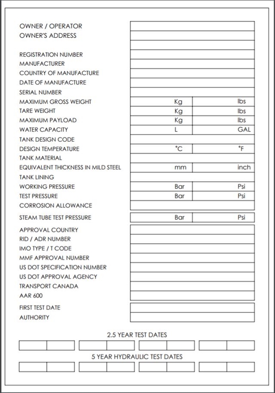 MANUFACTURER'S DATA PLATE - 8" X 12" - SS