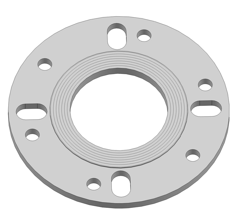 3" 4 X 6 HOLE DIP TUBE FLANGE - 316SS