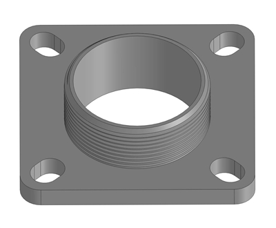 3" 4 HOLE SLOTTED SPIGOT FLANGE - MALE BSP