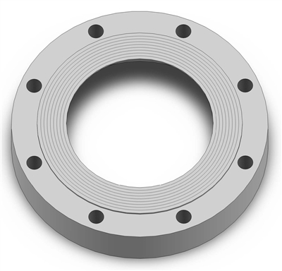 3" 45° BOTTOM FOOT VALVE WELD IN FLANGE - 8 HOLE PATTERN - 316SS