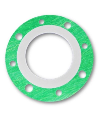 3" 8/4 HOLE FLANGE GASKET - PTFE ENVELOPE