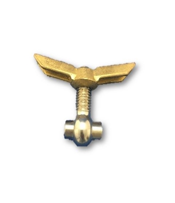 58MM SWINGBOLT ASSEMBLY - 16MM PIVOT PIN - SS WITH BRASS WING NUT