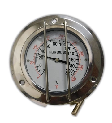 4" THERMOMETER - RANGE: -20-200°C - DUAL SCALE - 1.5% ACCURACY - WITH GLASS PROTECTION