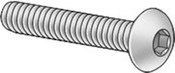 6-32X1/2  Button Head Cap Screw - Alloy Black